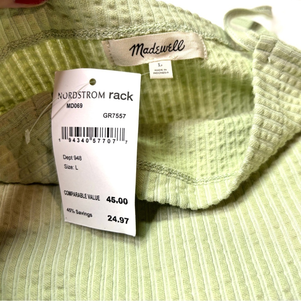 NWT Madewell Women’s Green Tank Top Size Large - Picture 6 of 7